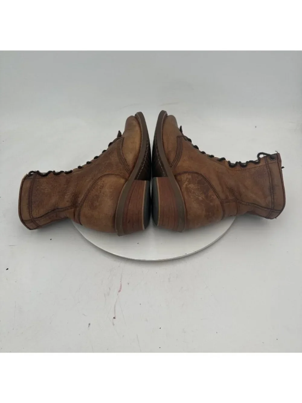 Double H Lacer Men Size 7.5M Brown Leather Kiltie Western Rodeo Cowboy Boot